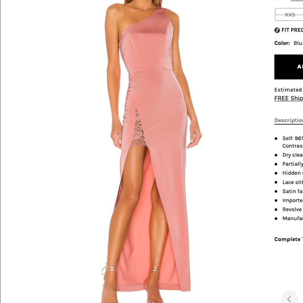 Revolve NBD Azul Gown in Blush NWT - Sold Out On Revolve!